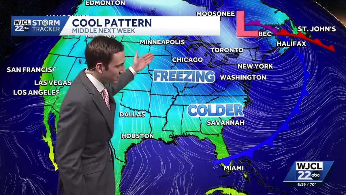 Cooler temperatures return across Southeast Georgia and the Lowcountry next week