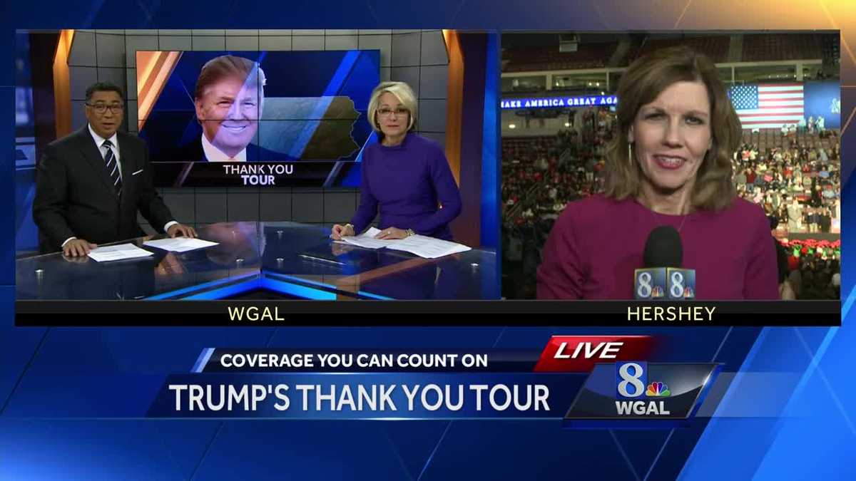 Thousands gather in Hershey for Trump 'thank you' tour