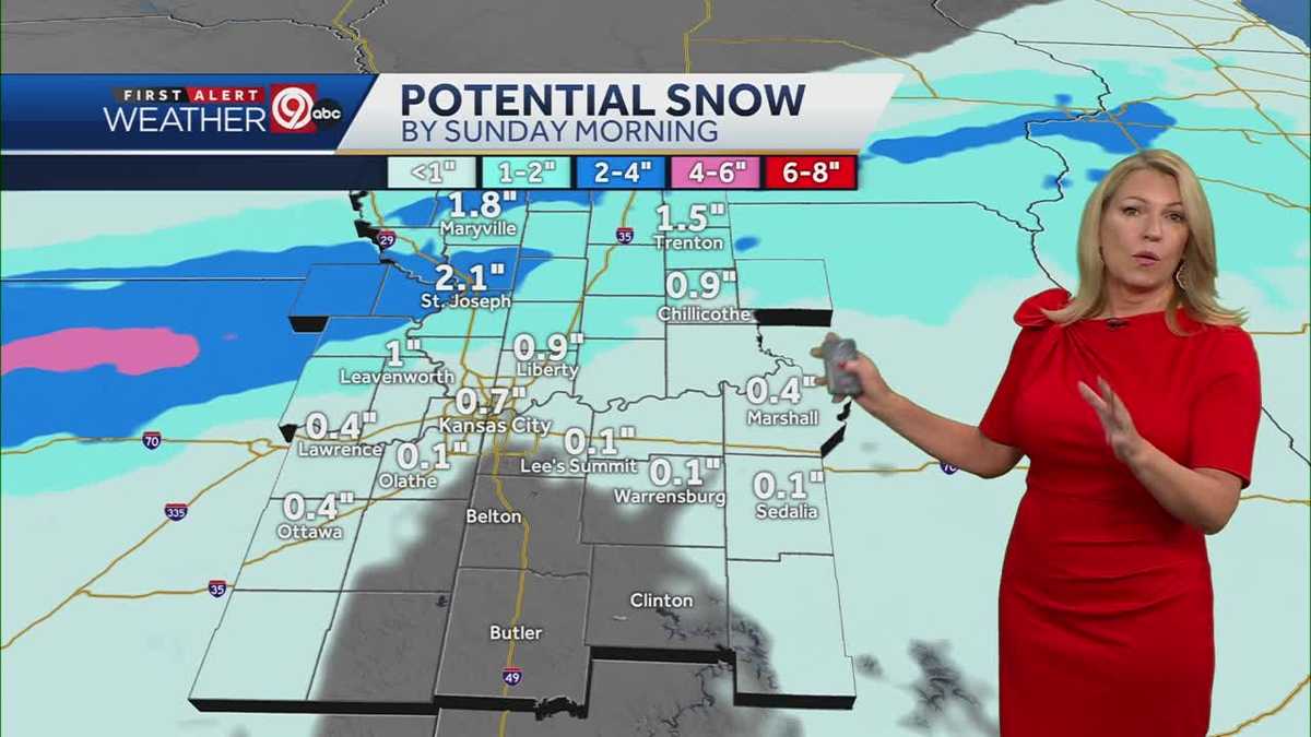 Rain Saturday night will turn to snow going into Sunday morning