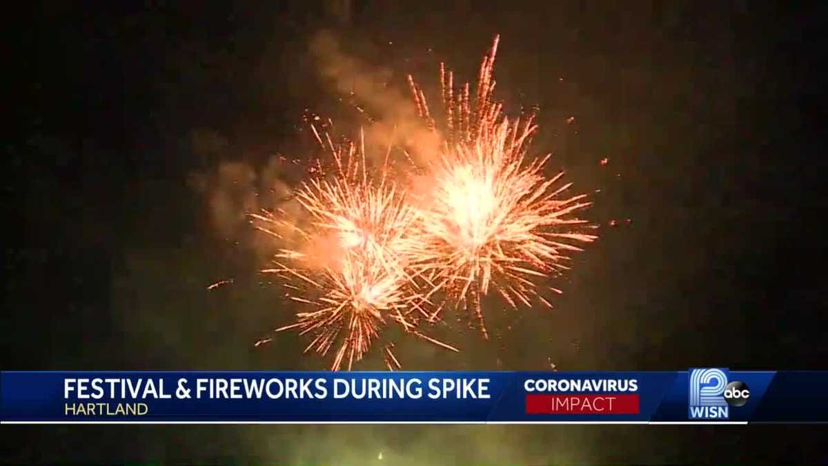 Coronavirus Thousands attend fireworks in Hartland