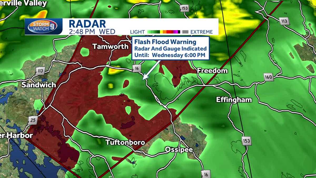 New Hampshire forecast video: Flash flood warning issued 7/31