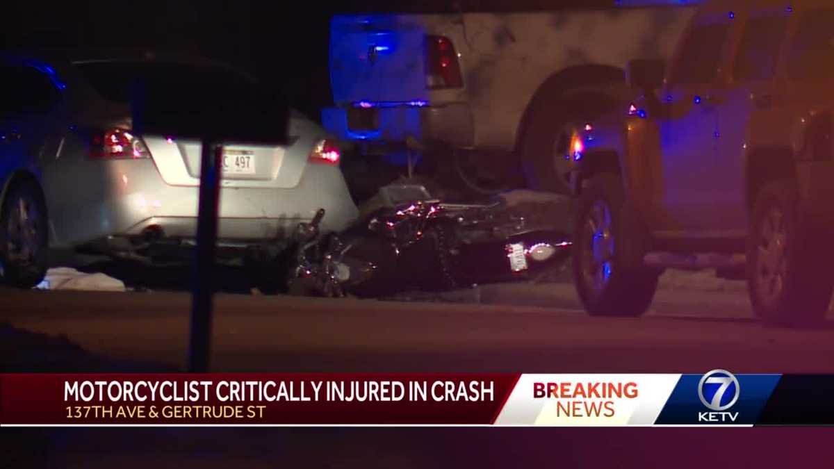 Motorcyclist critically hurt in West Omaha crash