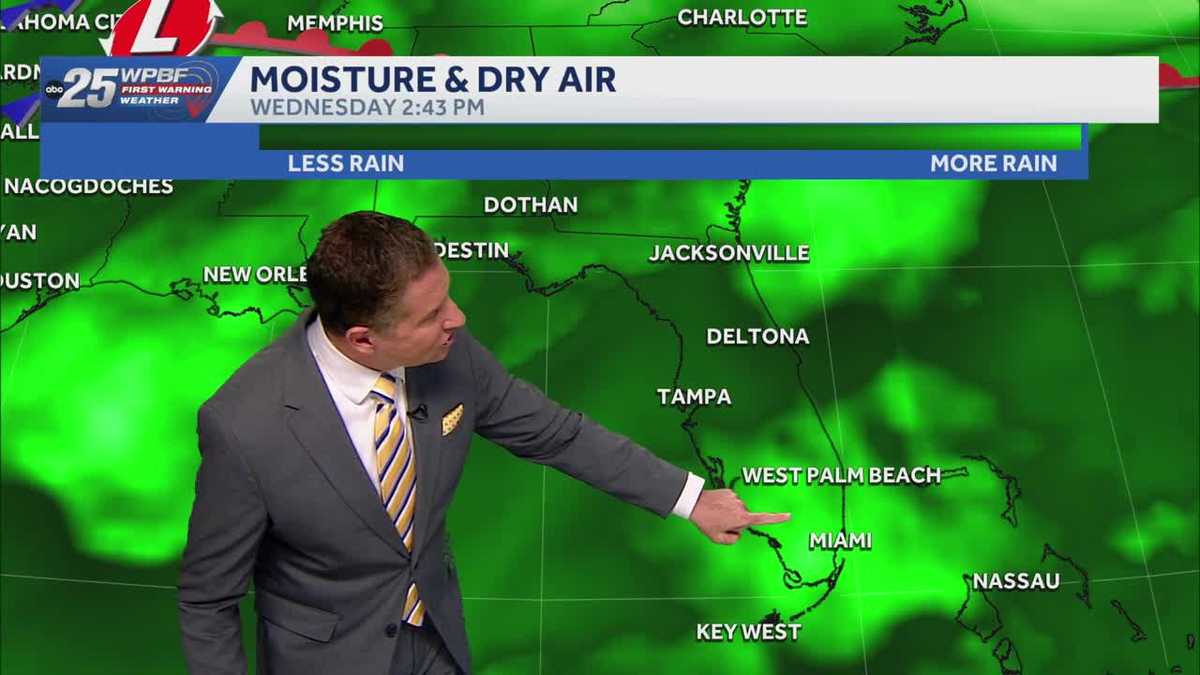 More moisture moves into South Florida