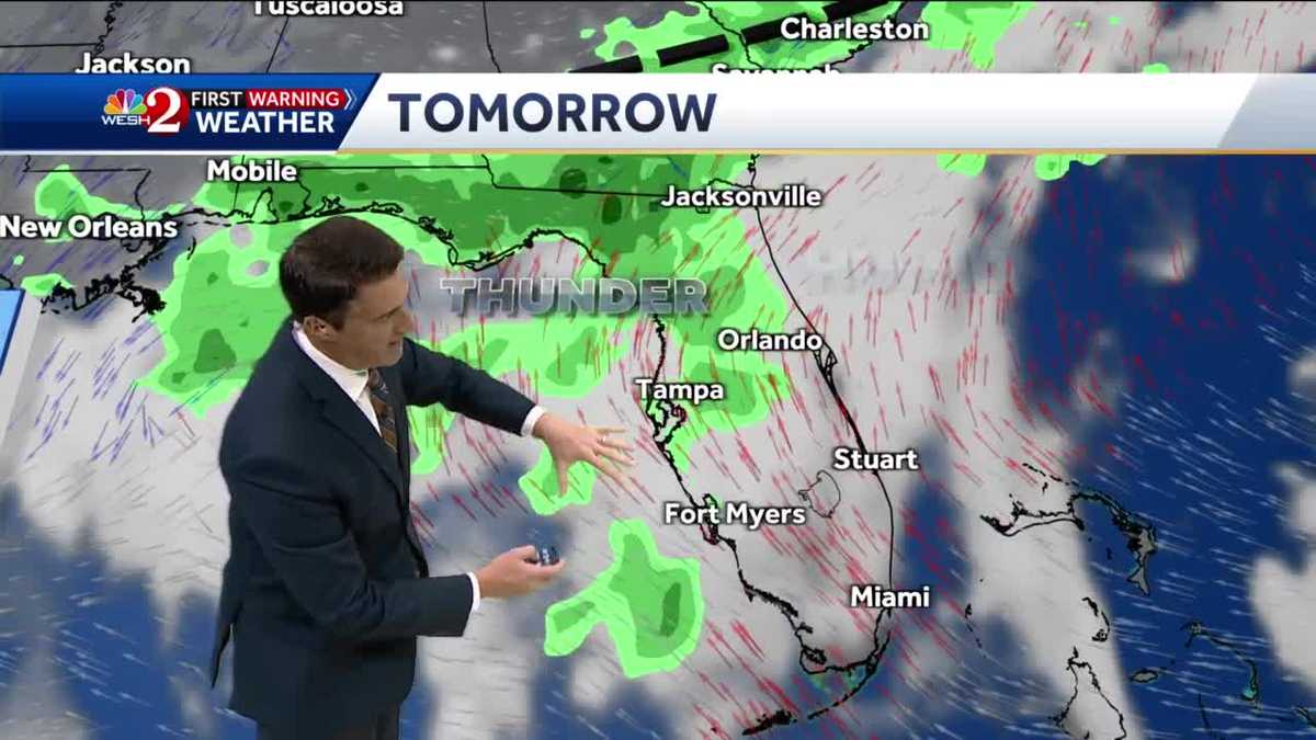 Showers and storms expected Tuesday