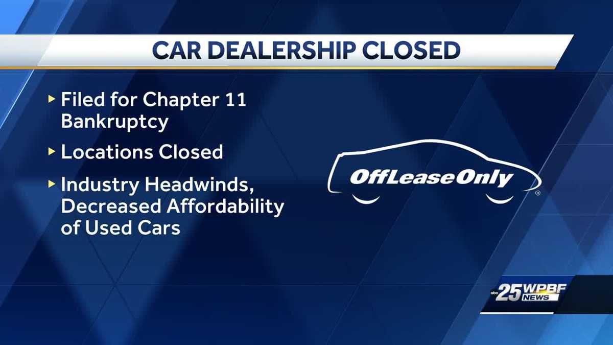 Florida's Off Lease Only used car dealership files for bankruptcy