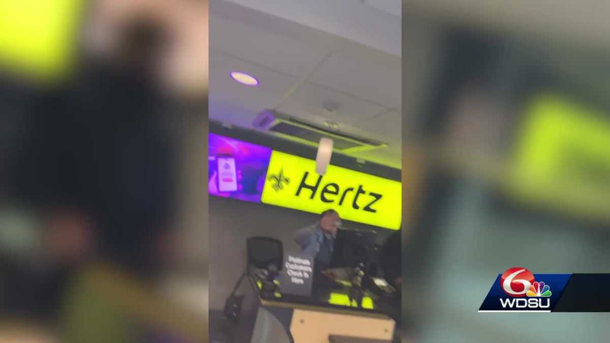 Louisiana officer under investigation Hertz rental car airport