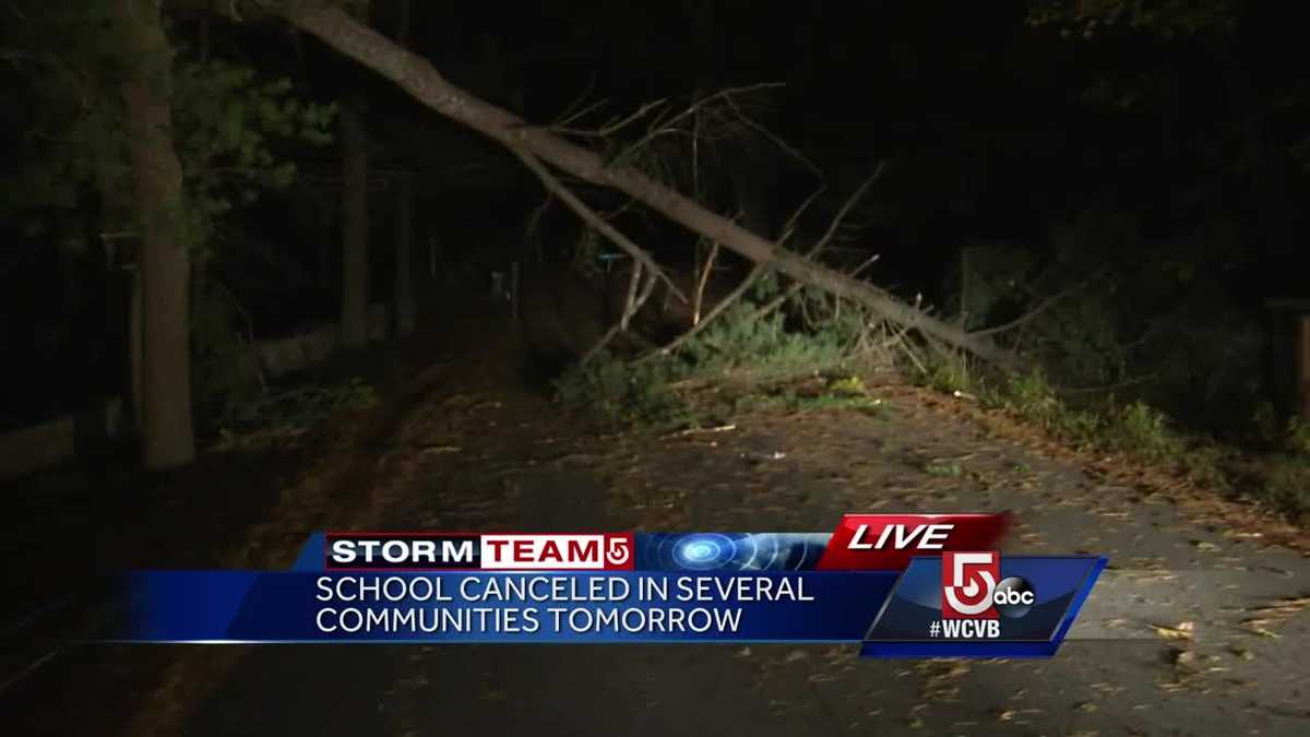School canceled in several communities due to storm damage