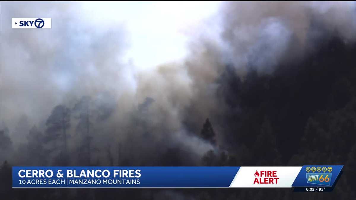 Cerro and Blanco Fires burning in Manzano Mountains