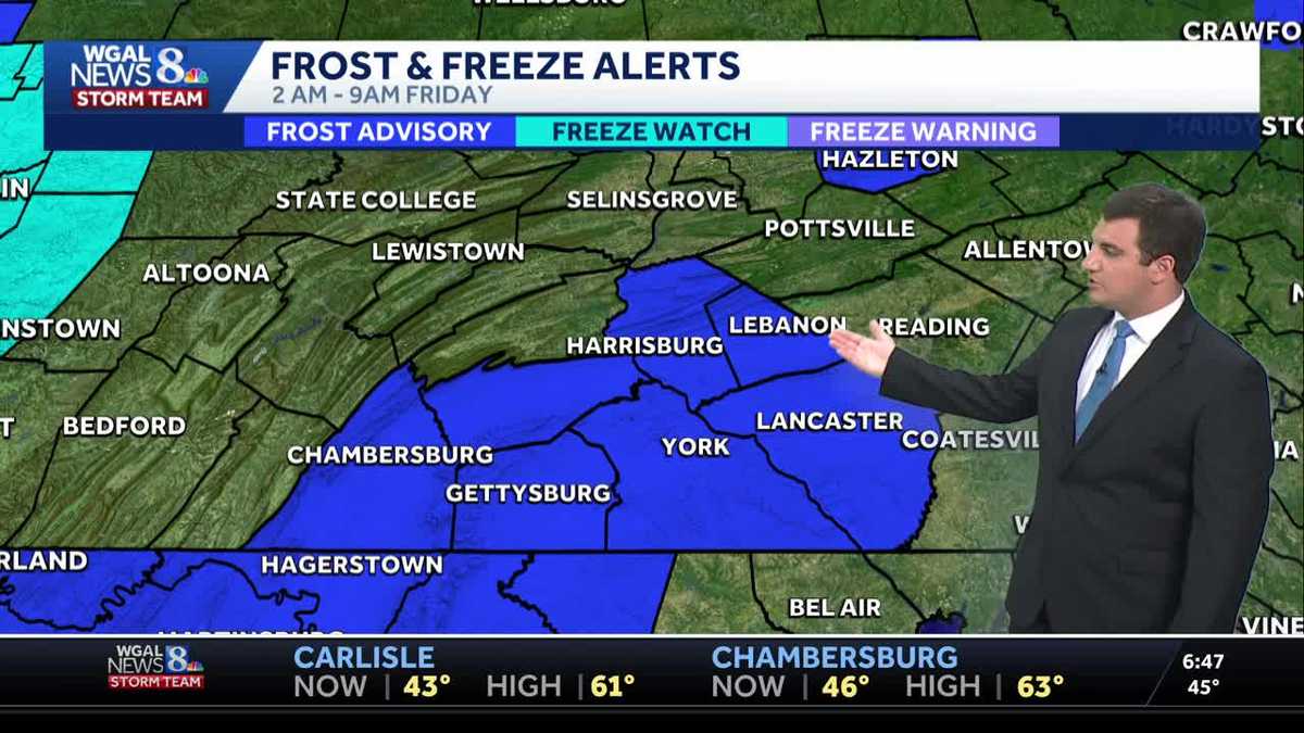 Cooler & Breezy Thursday; Frost Advisory For Some On Friday AM