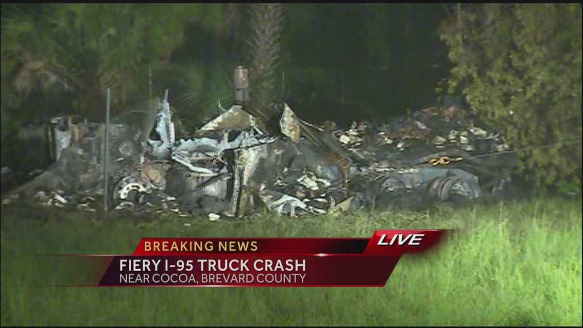 1 lane open on I-95 after fiery crash in Brevard County