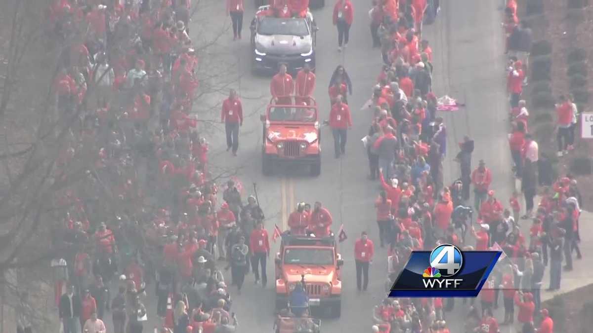 Sky 4 gives aerial view of Clemson parade