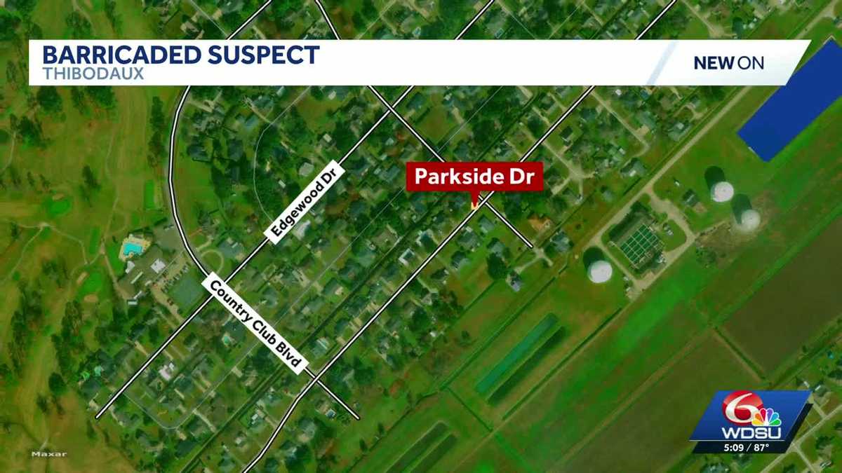 Lafourche Parish Sheriff's Office responds to barricaded suspect in Thibodaux