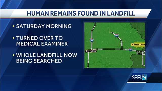 Possible human remains discovered in Iowa landfill - Vimarsana News