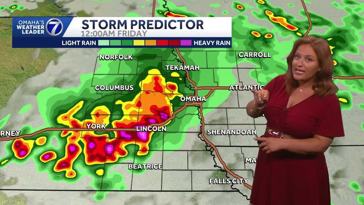 Scattered rain, thunderstorms Thursday night for Omaha area