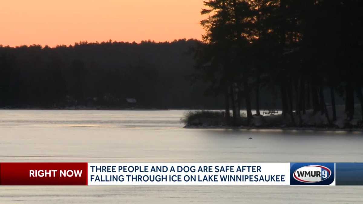 3 people, dog fall through ice on Lake Winnipesaukee