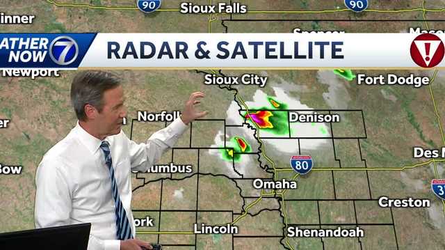 Severe weather moves through parts of Nebraska and Iowa Wednesday evening