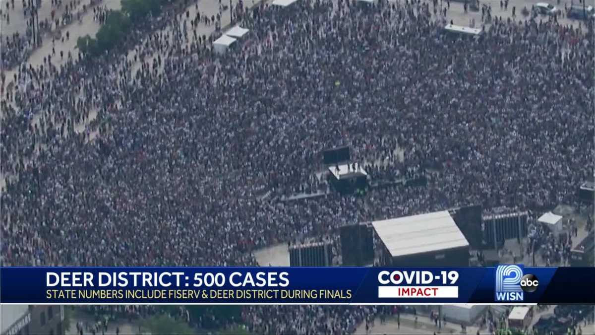 COVID19 Hundreds of Wisconsin cases linked to Bucks crowds