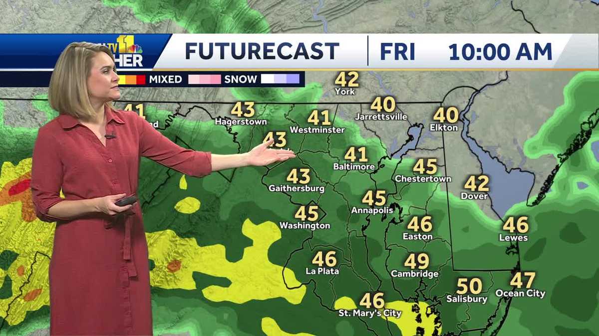 Wind, rain for Friday in Maryland, cold weekend ahead