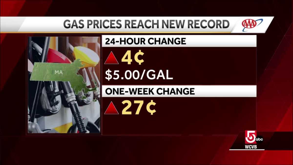 Gas prices soar to $5 per gallon