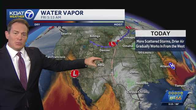 Watching for more scattered thunderstorms this afternoon, Ruidoso back under a Flood Watch