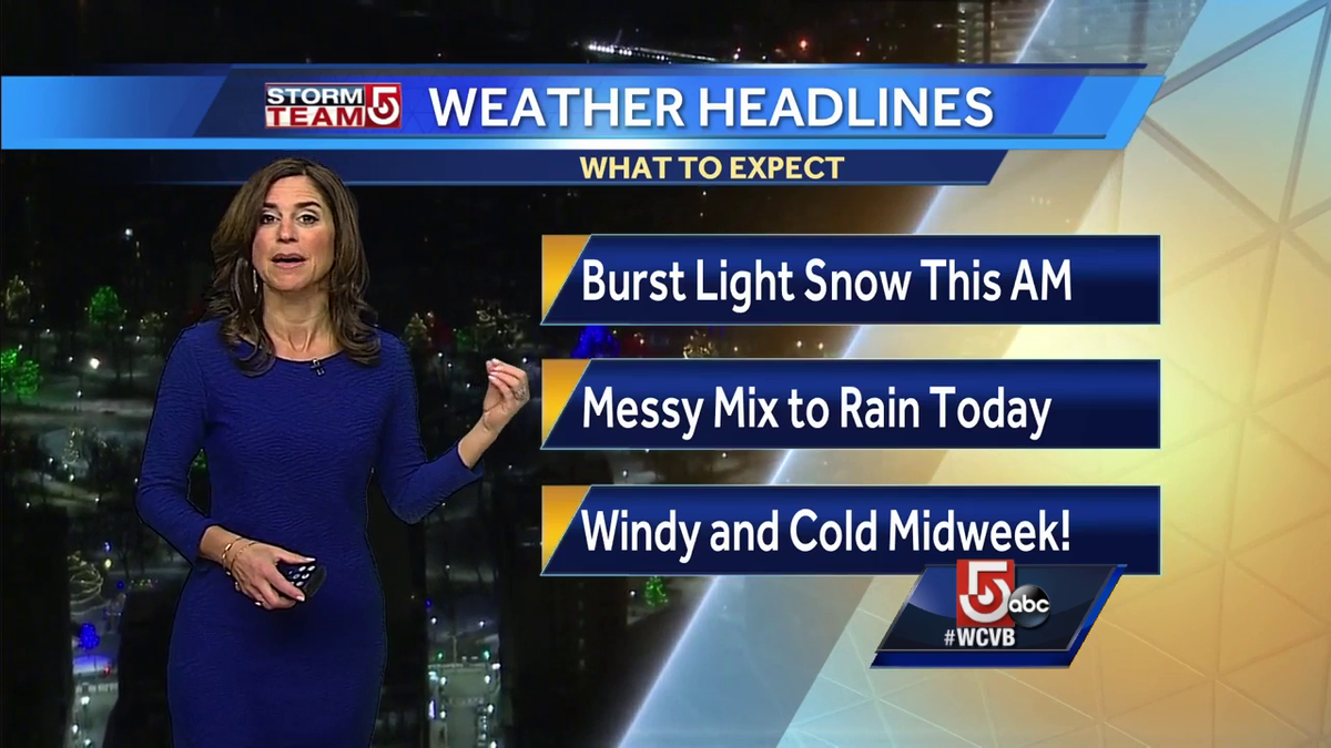 Video: Wintry mix to make for messy commute