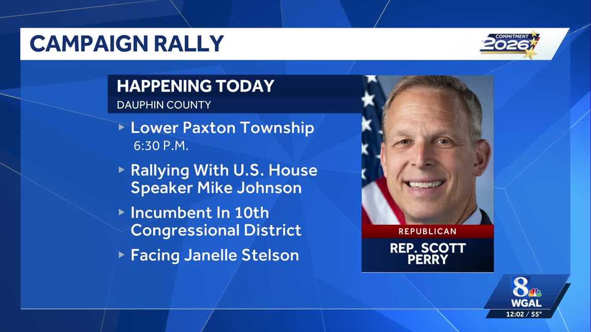 Rep. Scott Perry to hold campaign rally with House Speaker Mike Johnson in Lower Paxton Township