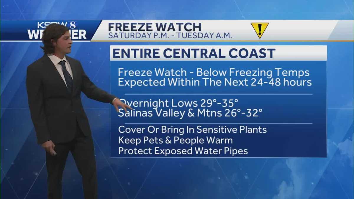 Cold front brings rain and chilly temperatures to Central Coast