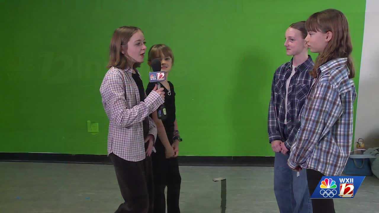 wxii12.com - Audrey Biesk - Triad middle school students step in front of the camera and report at TV Broadcast Camp
