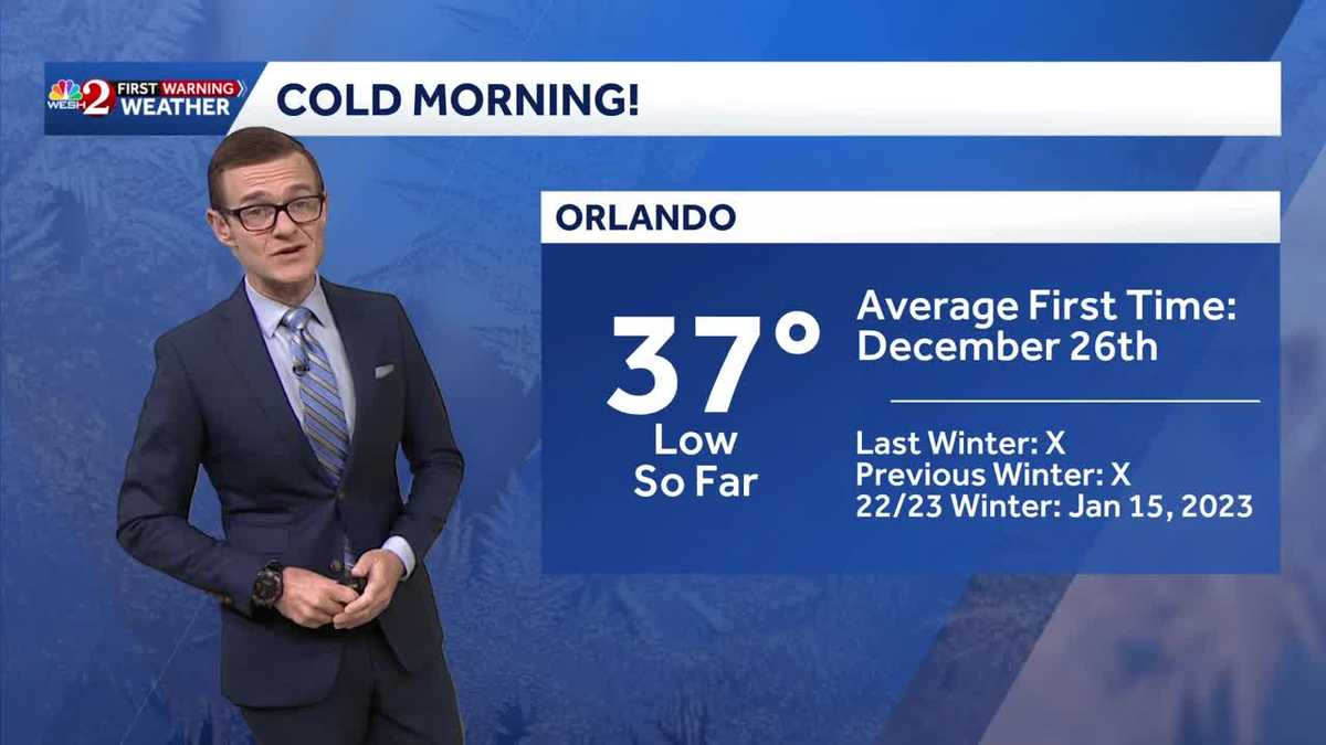 Feels-like temperatures in the 20s in parts of Central Florida
