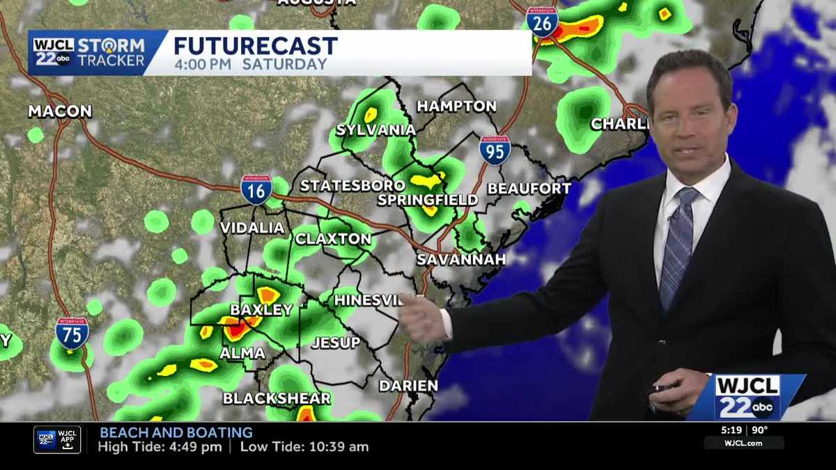 Tracking a few showers & thunderstorms in the weekend forecast for SE Georgia, Lowcountry