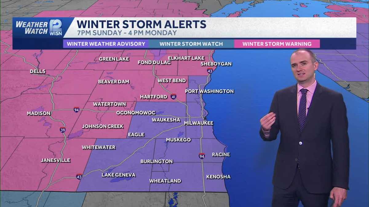 Southeastern Wisconsin upgraded to Winter Storm Warning and Winter Weather Advisory for snowstorm