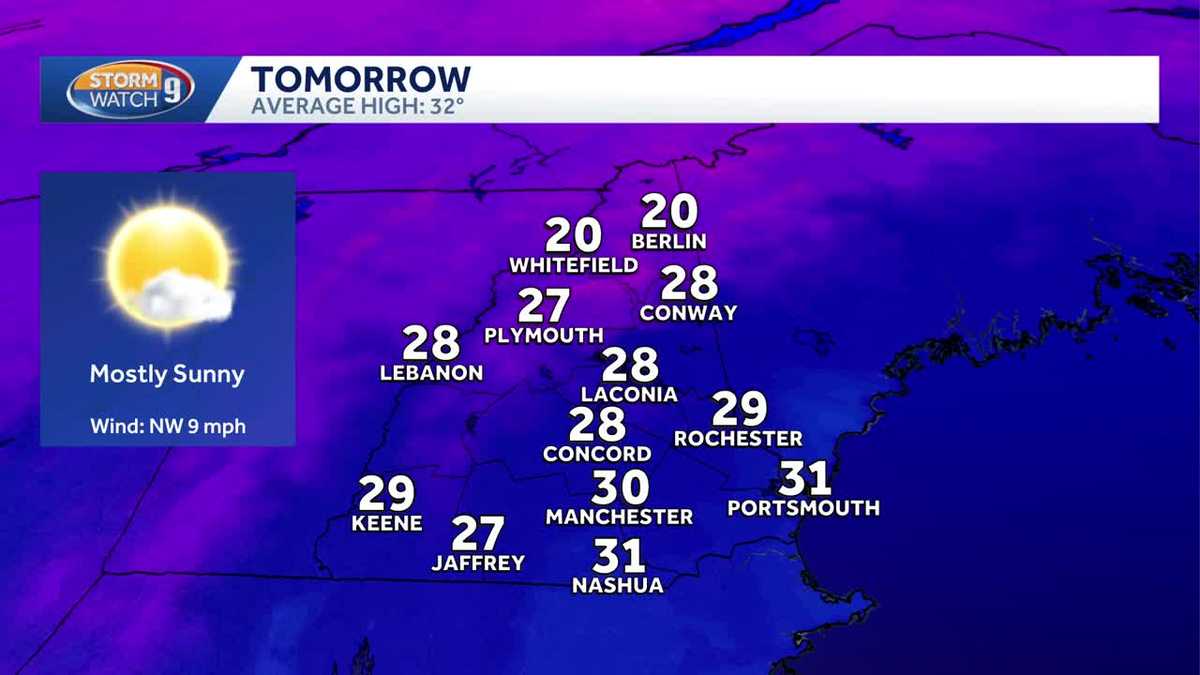 Video: Sunny, mild Thursday ahead for New Hampshire