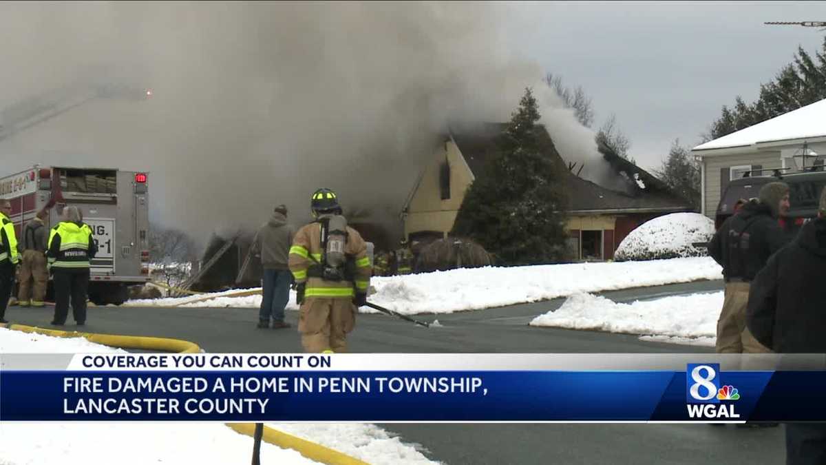 Fire damaged a home in Penn Township, Lancaster County