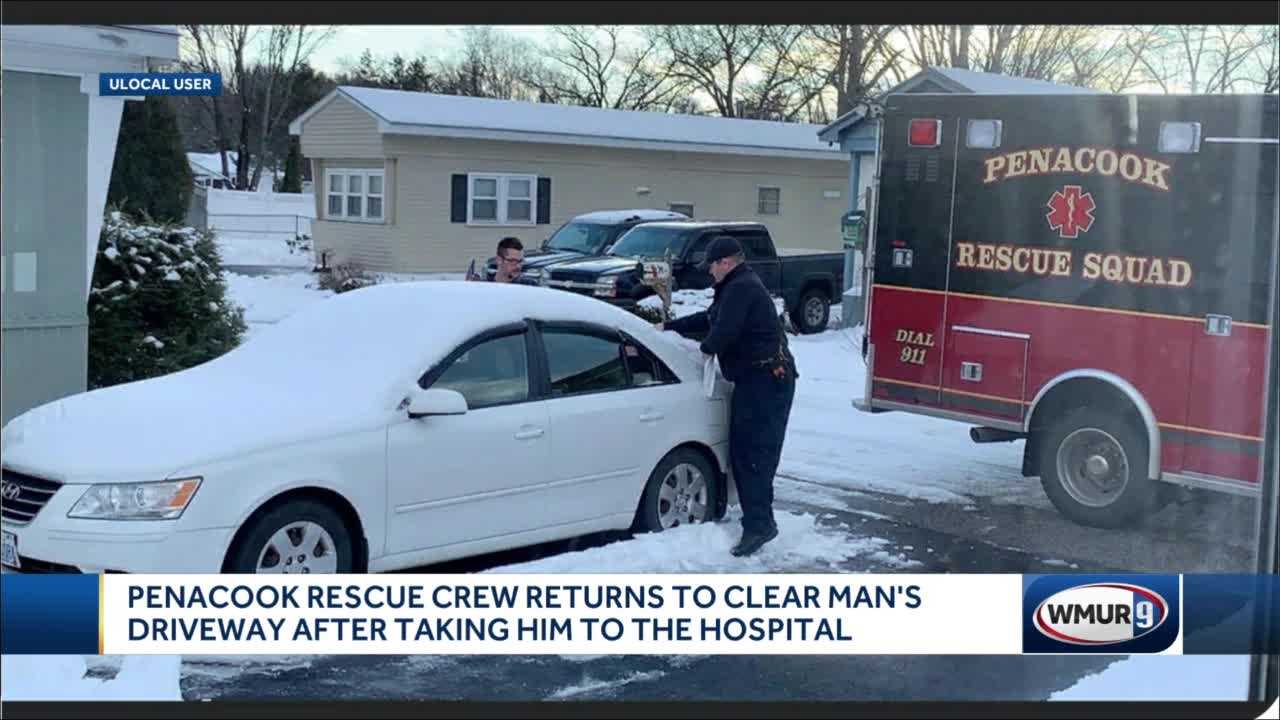 First Responders Clear Man's Driveway Of Snow After Taking Him To Hospital