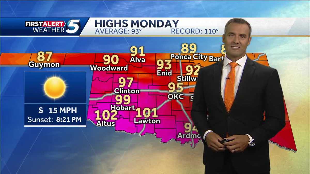 FORECAST: Oklahoma to be hot and humid on Monday after storms