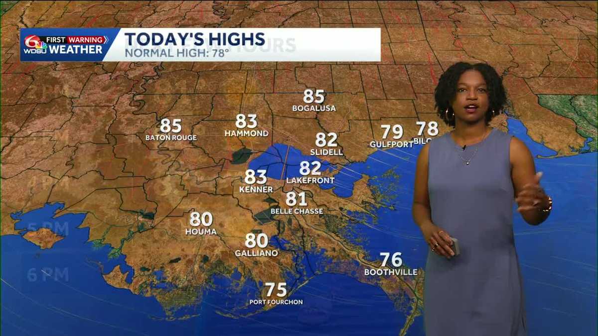 Warm, mostly dry work week before a late weekend cold front arrives