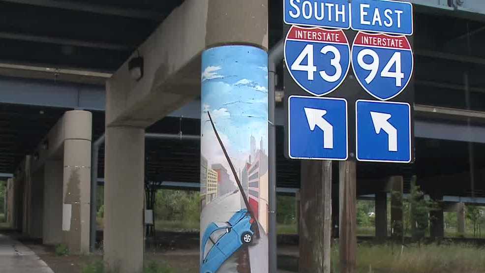 Local artist painting murals on I-94 underpass in Milwaukee - WISN Milwaukee