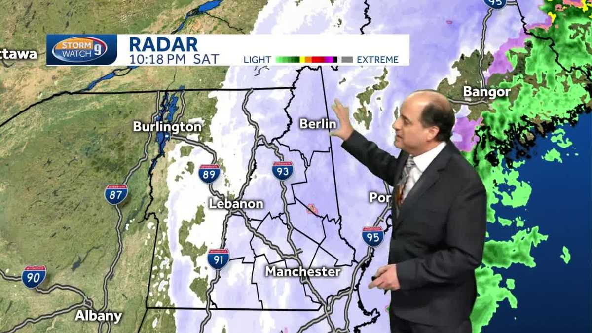 Watch: Snow continues for much of NH