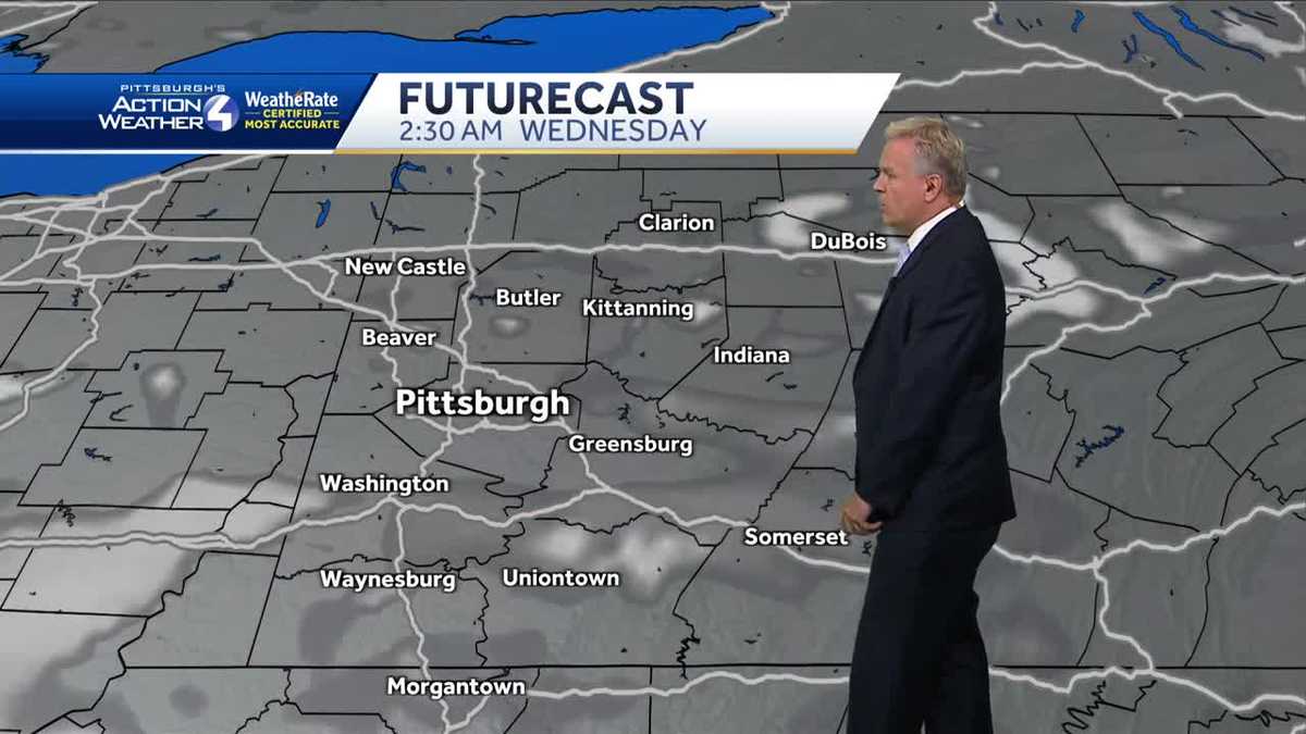 Isolated showers Tuesday evening; partly cloudy Wednesday