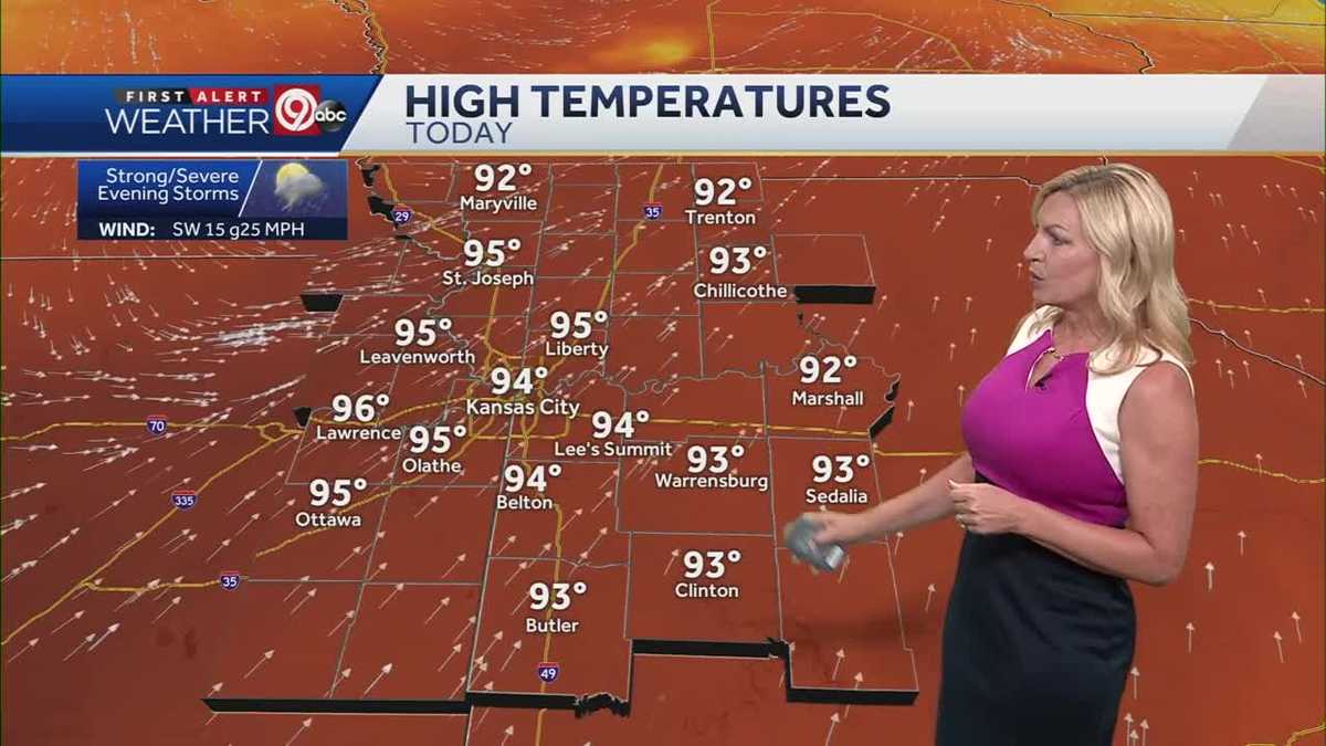 KANSAS CITY WEATHER: Hot day, chance for severe thunderstorms Sunday night