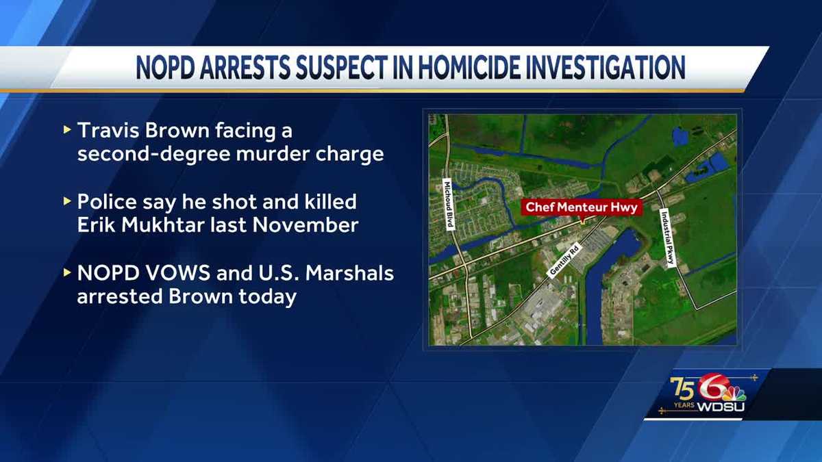 New Orleans police arrest a man for a November 2023 shooting near Chef