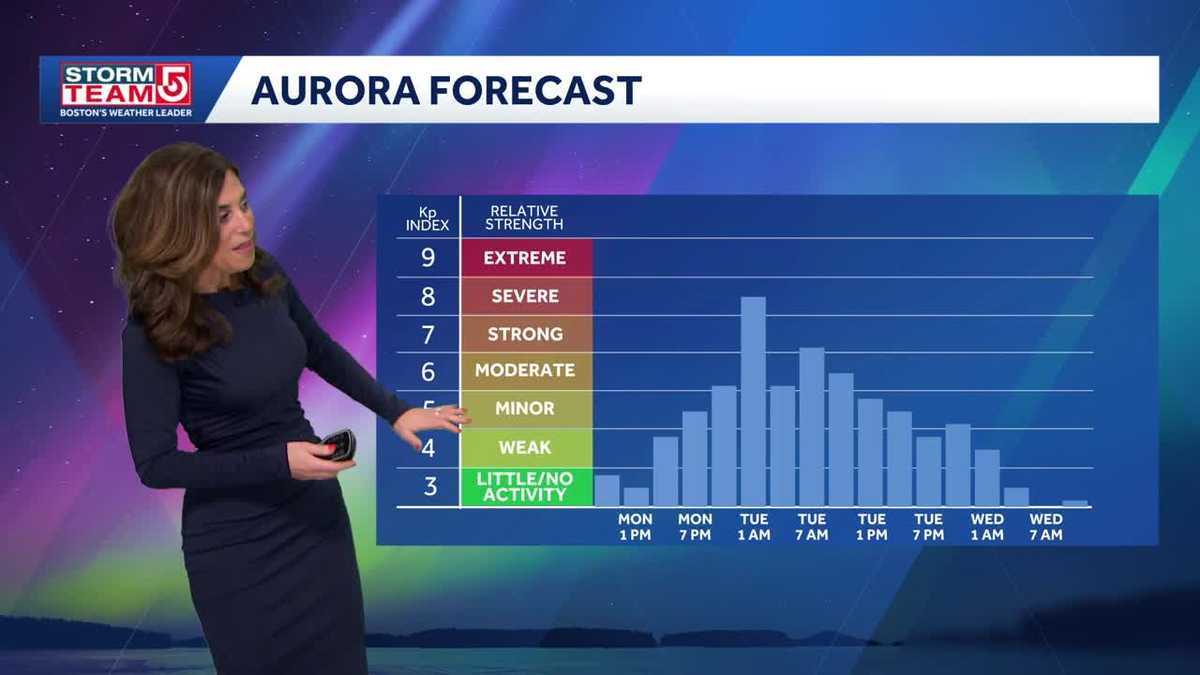 Chance to see the northern lights in Massachusetts overnight