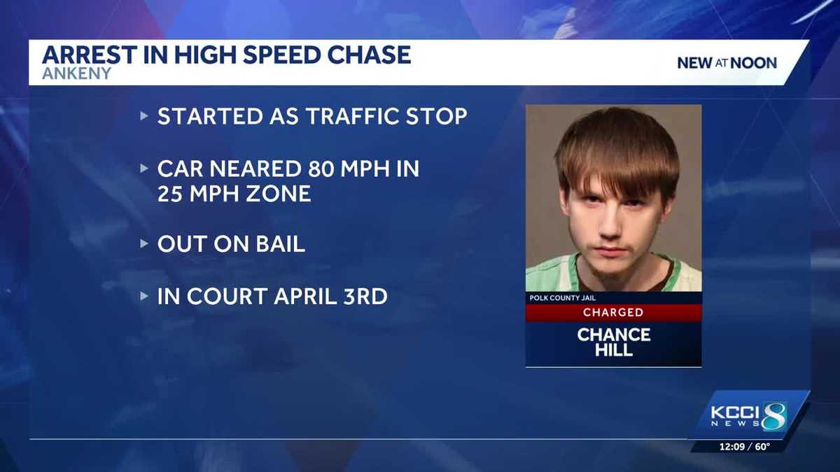 Iowa crime: Police say Des Moines sped away from hands-free violation stop