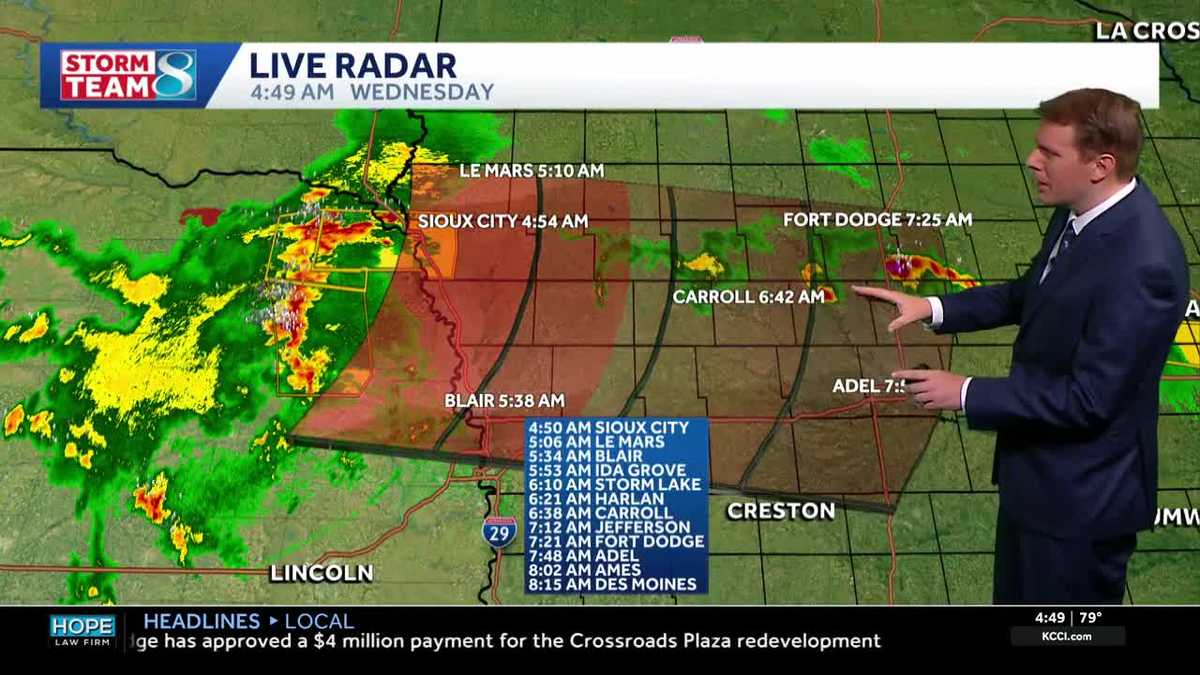 Iowa weather: Strong storms possible this morning