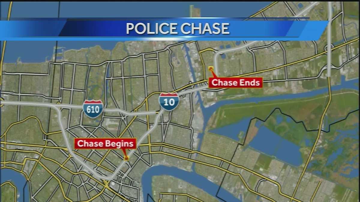 Police Chase 2 Suspects Through New Orleans 6932