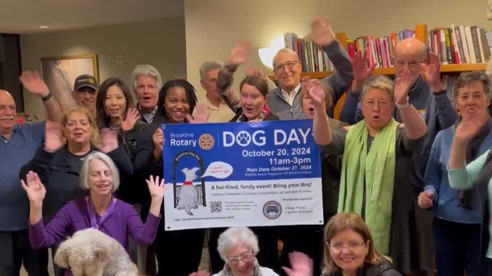 Wake Up Call from Brookline Rotary Club as they host Dog Day