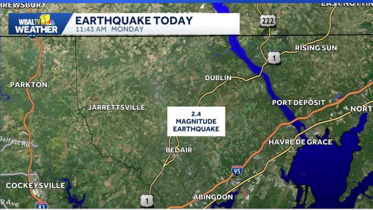 2.4-magnitude earthquake rattles Harford County near Bel Air