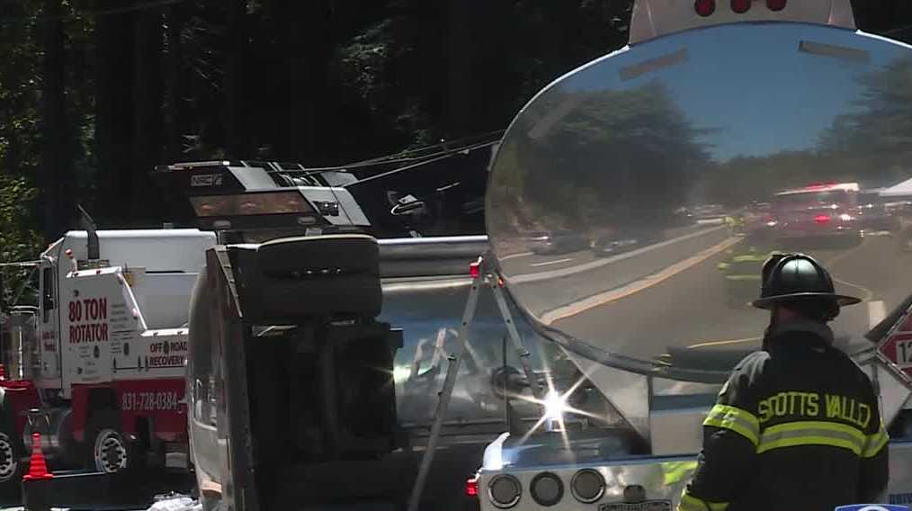 Highway 17 closed after fuel tanker crash in California