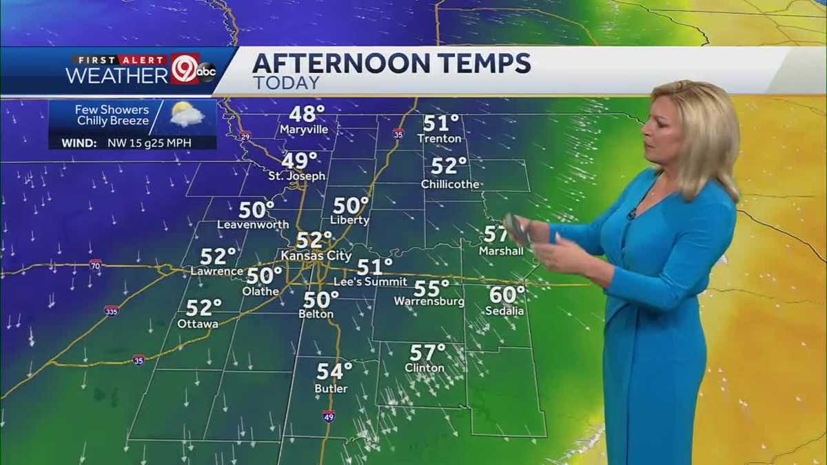 Breezy and Cooler Today