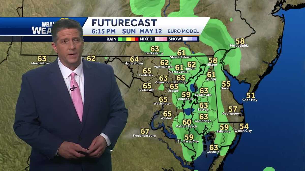 A break in the rain and a bit of a warmup comes Monday